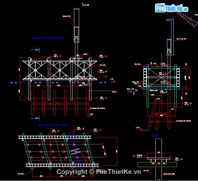 Bản vẽ,Bản vẽ autocad,Biện pháp thi công,cống tránh đường